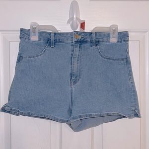 H&M Denim High Waist Shorts